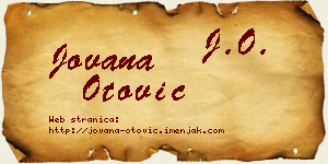 Jovana Otović vizit kartica